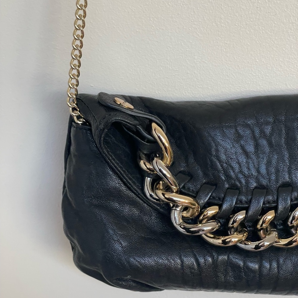 Henri and Bendel Black Leather Chain Shoulder Bag